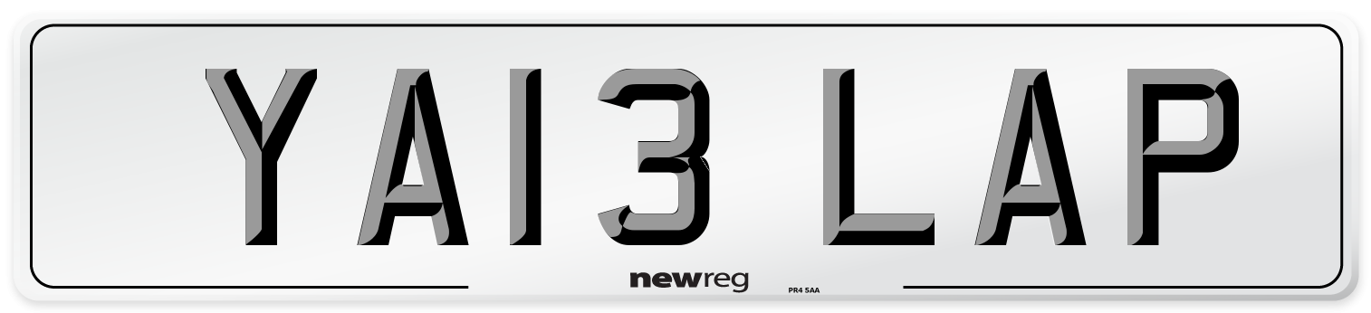 YA13 LAP Number Plate from New Reg